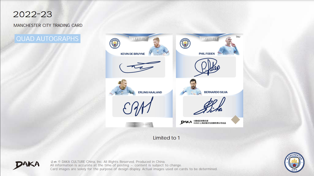 2022-23 MANCHESTER CITY Ineffable Soccer Sports Card X DaKA