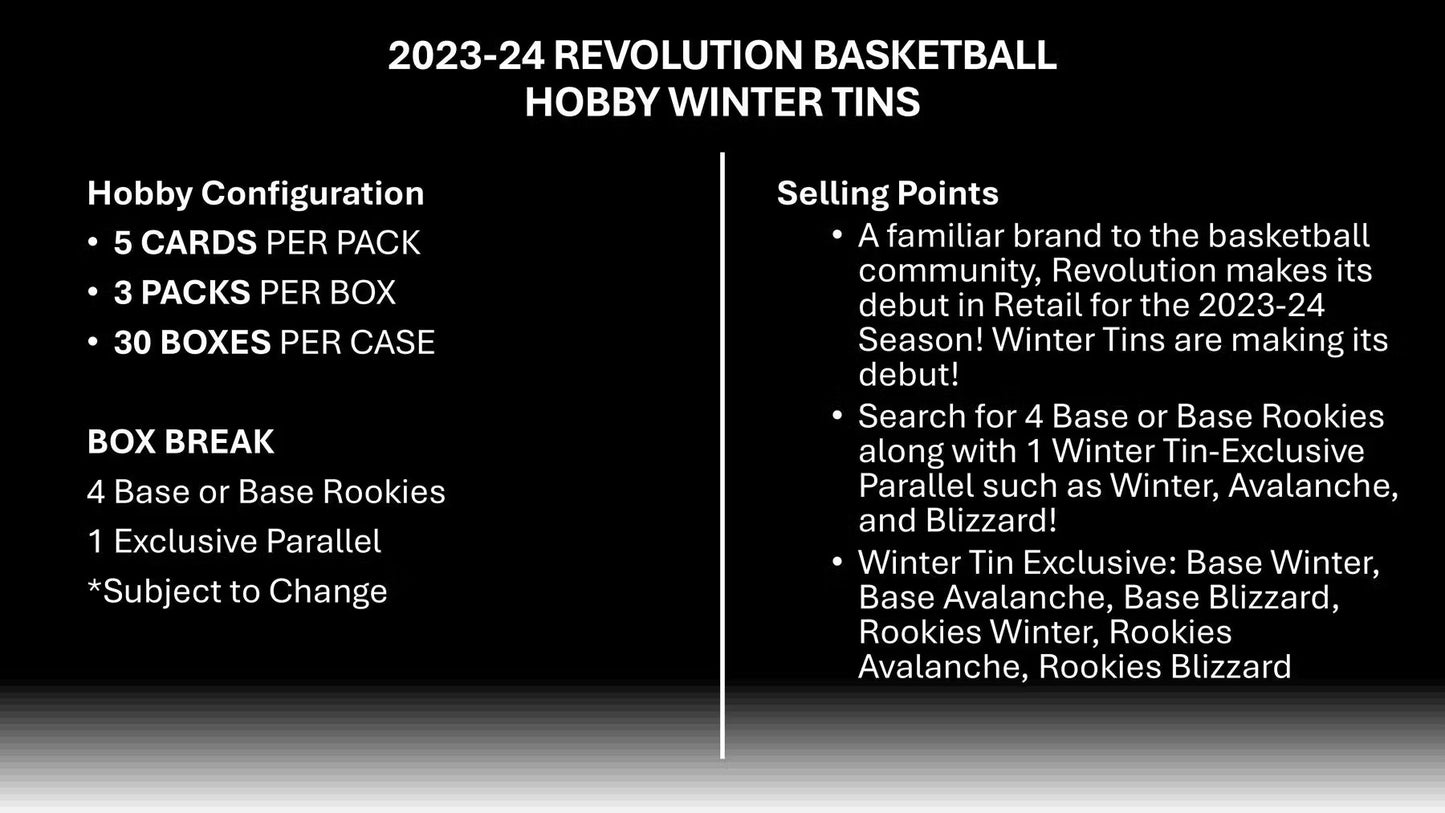 2023-24 Panini Revolution Basketball Winter Tin Box