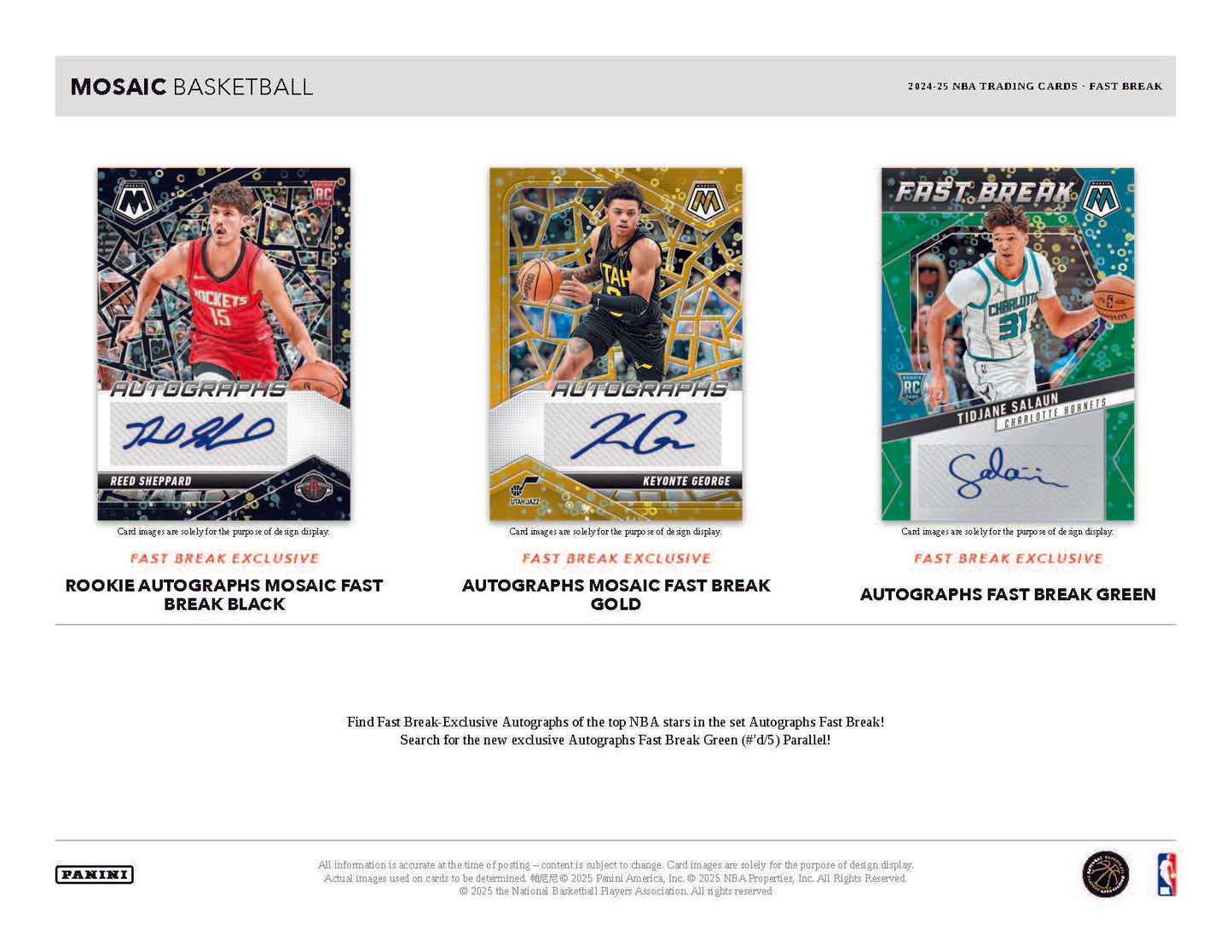 2024-25 Panini Mosaic Basketball Fast Break Box