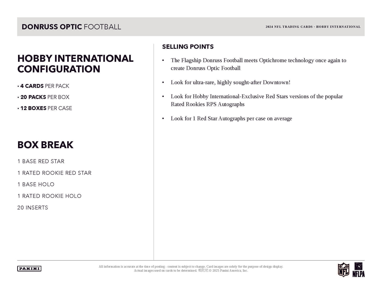 2024 Panini Donruss optic Football International Box