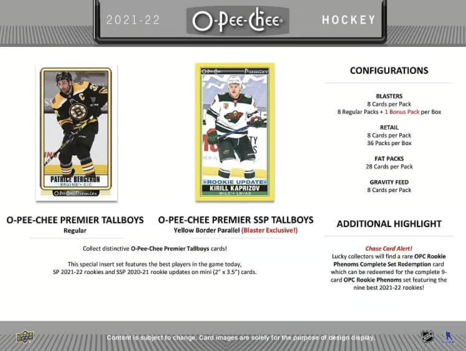 2021-22 Upper Deck O-Pee-Chee Hockey Blaster Box