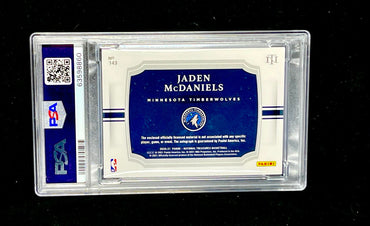 Jaden Mcdaniels Panini National Treasure 2020 Pat AU-Horizontal Bronze PSA 8