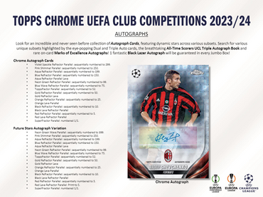 2023-24 Topps Chrome UEFA Club Competitions Jumbo Box