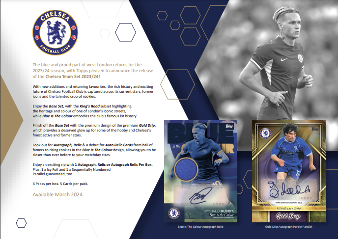 2023-24 Topps Chelsea Team Set Soccer