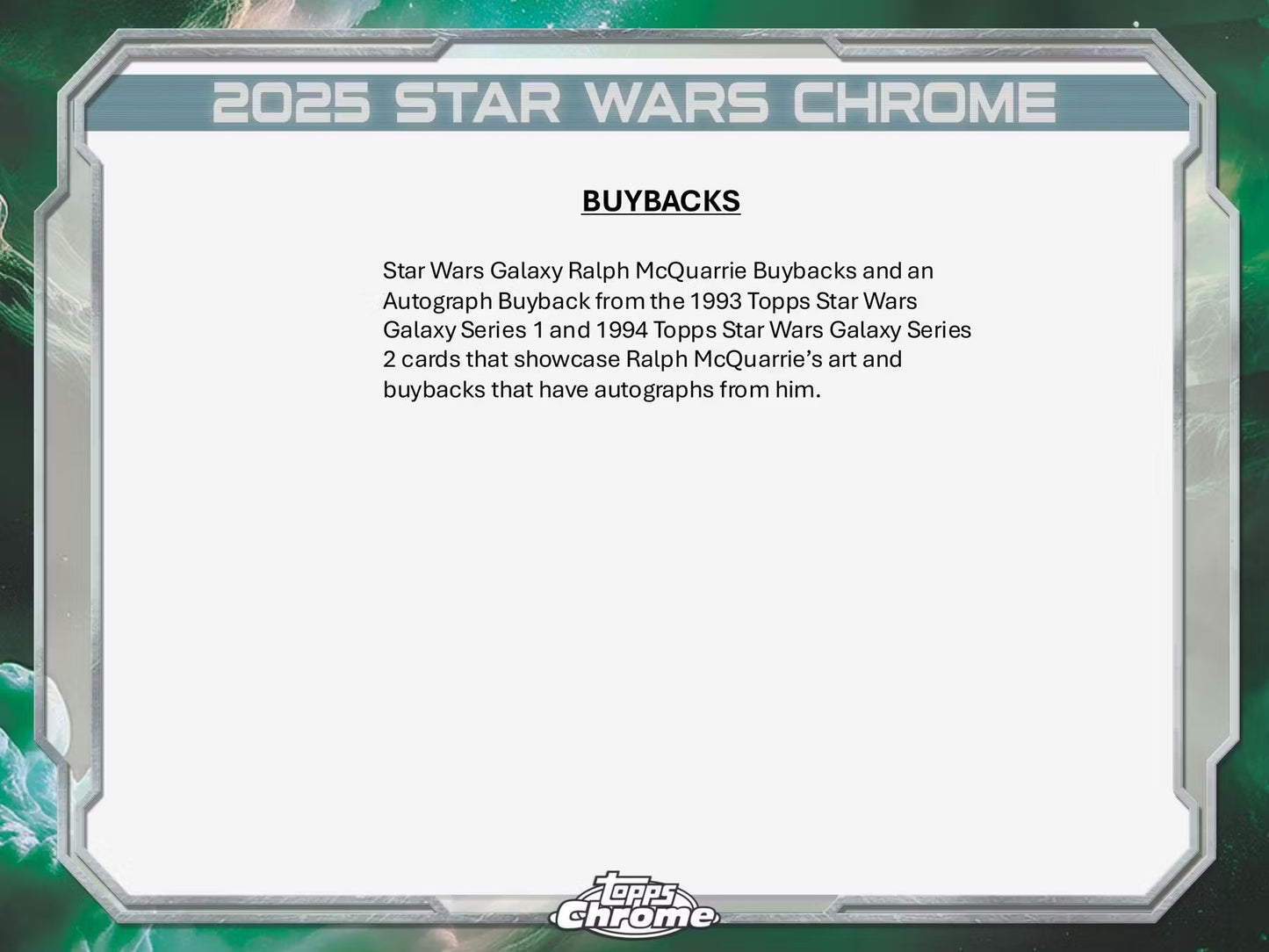 2025 Topps Chrome Star Wars Galaxy Box