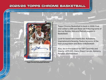 2025-26 Topps Chrome Basketball Blaster Box