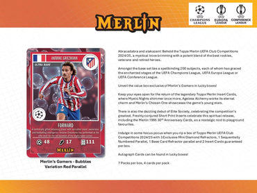 2024-25 Topps Merlin UCC UEFA Club Competitions Blaster Box