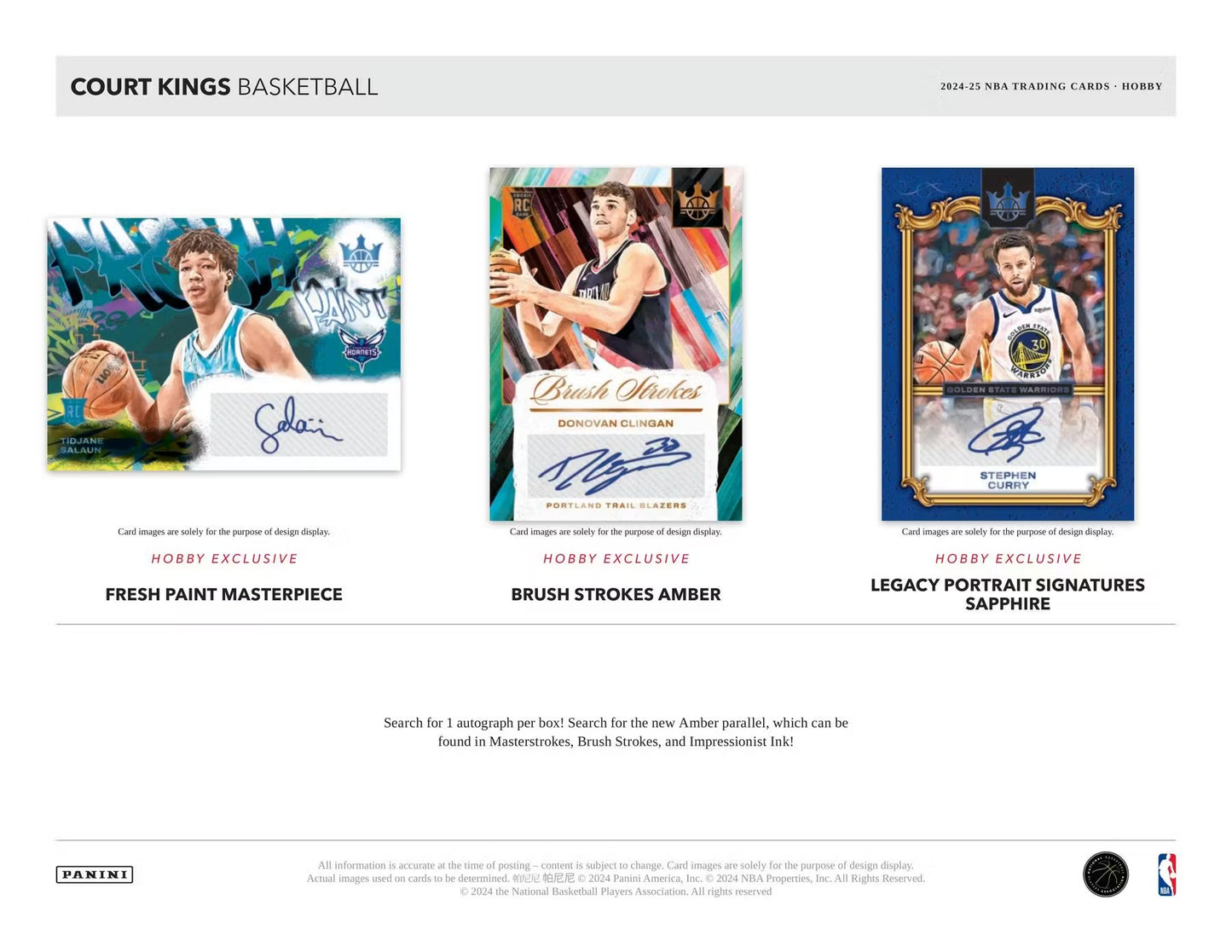 2024-25 Panini Court Kings Basketball Hobby Box