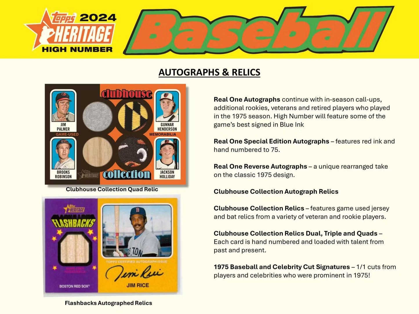 2024 Topps Heritage High Number Baseball Hobby Box