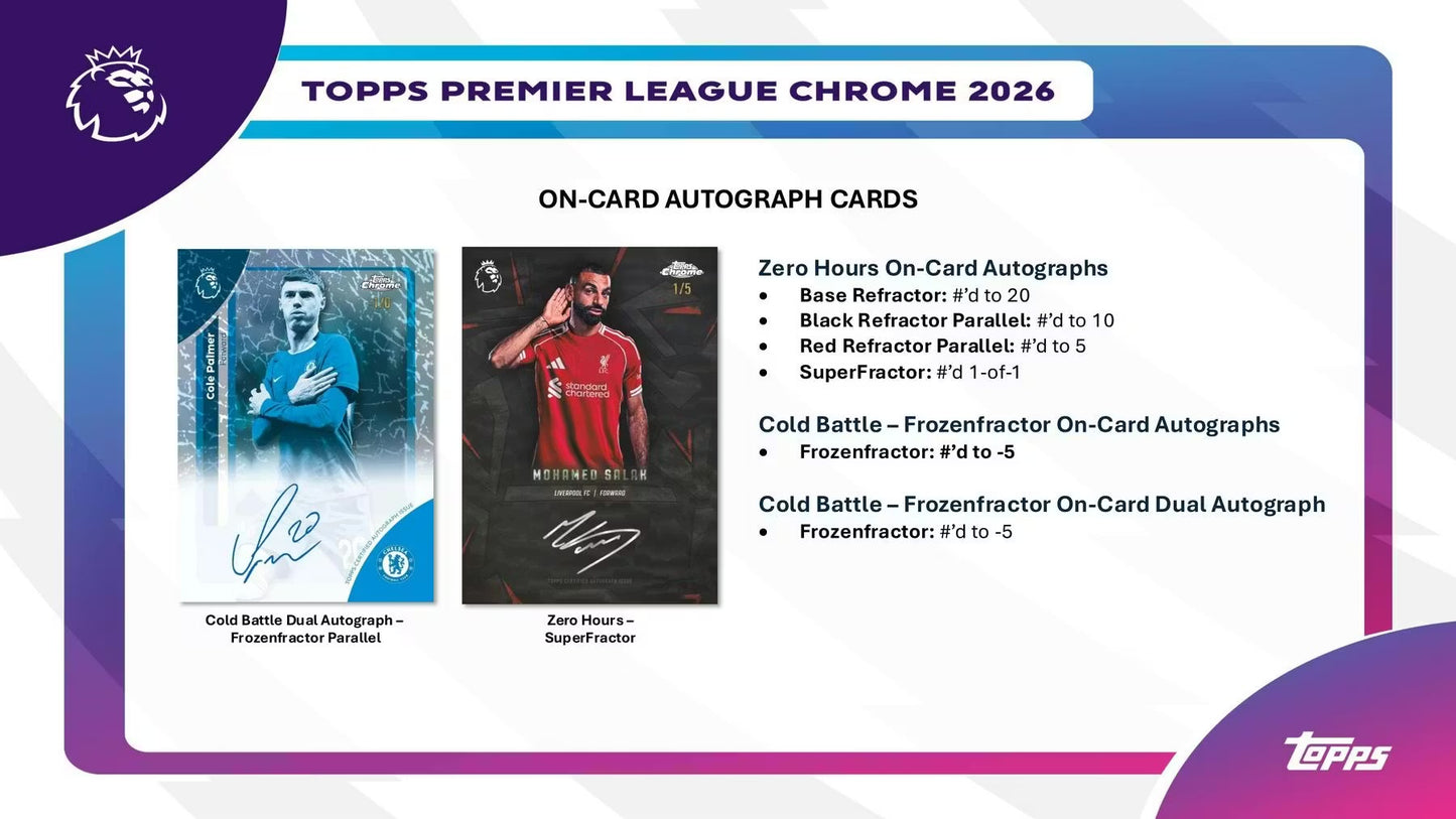2026 Topps Chrome EPL Soccer Hobby Box