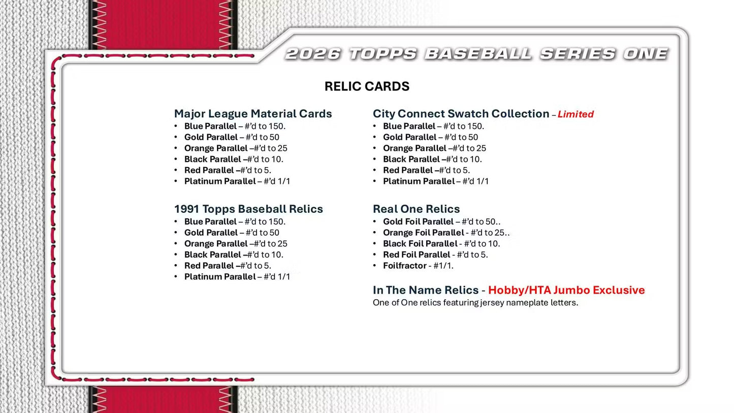 2026 Topps Series 1 Baseball Jumbo Box