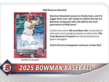 2025 Topps Bowman Baseball Jumbo Box