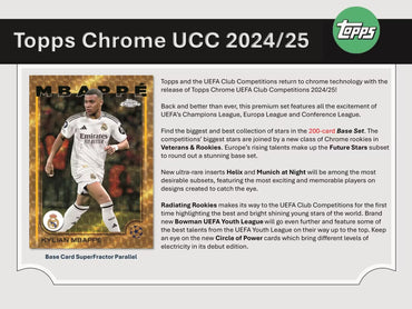 2024-25 Topps Chrome UEFA Club Competitions Soccer Hobby Box