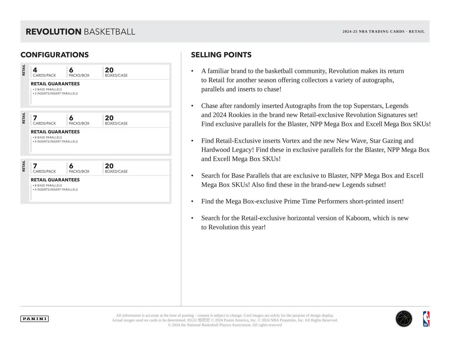 2024-25 Panini Revolution Basketball Mega Box