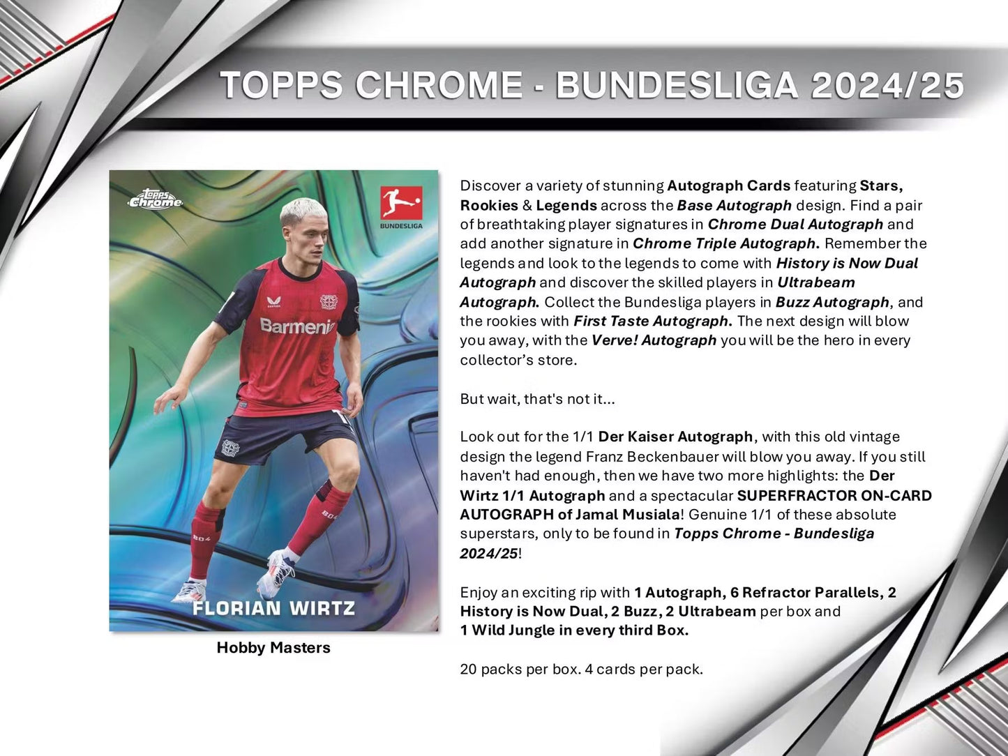 2024-25 Topps Chrome Bundesliga Hobby Box