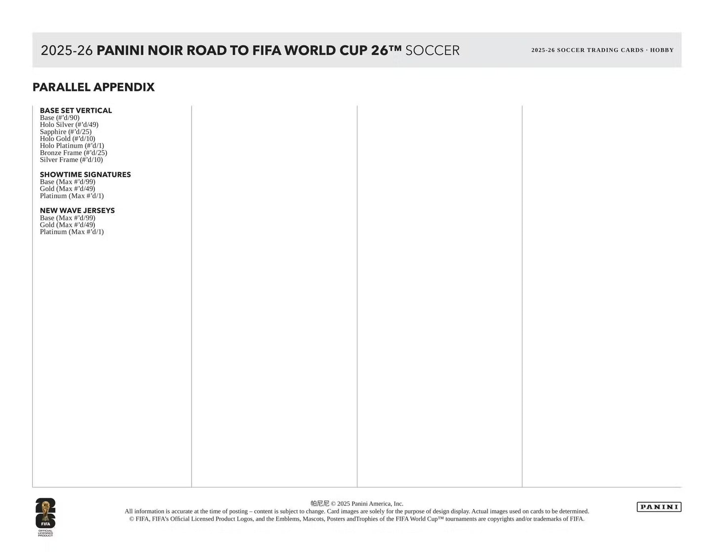 2025-26 Noir Road to FIFA World Cup Soccer Hobby Box