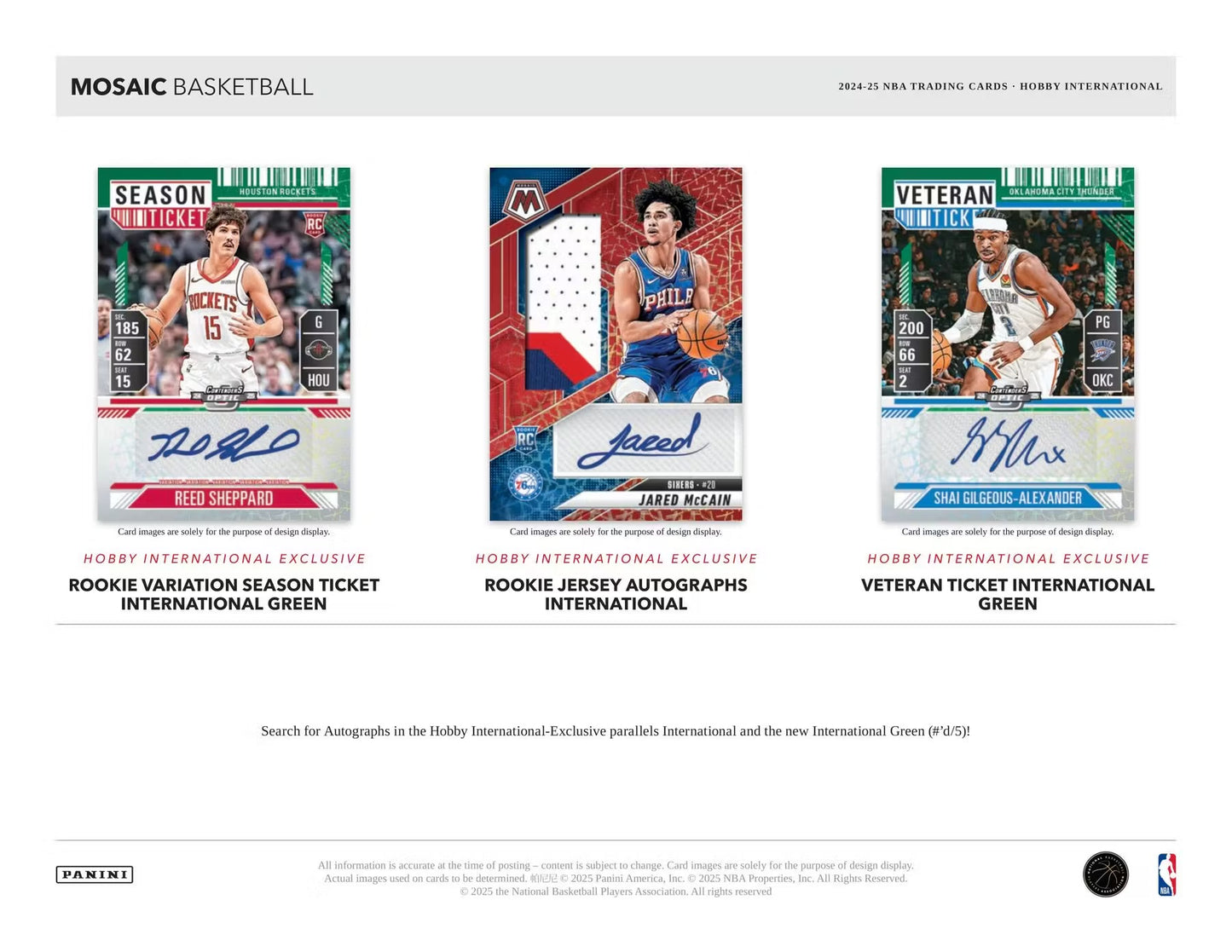 2024-25 Panini Mosaic Basketball International Box