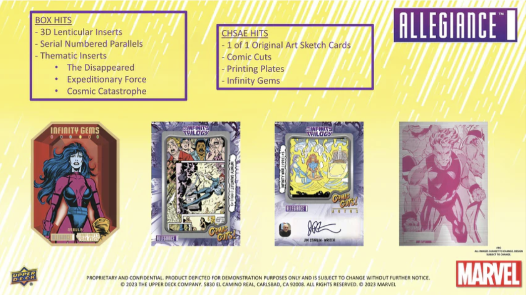 2023 Upper Deck Marvel Allegiance: The Infinity Trilogy Hobby Box