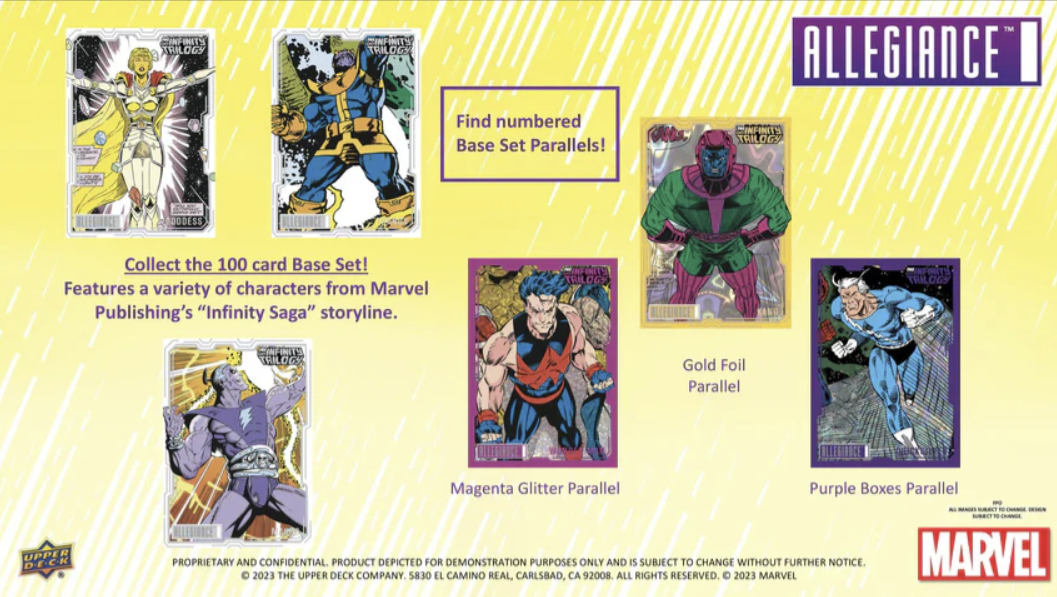 2023 Upper Deck Marvel Allegiance: The Infinity Trilogy Hobby Box