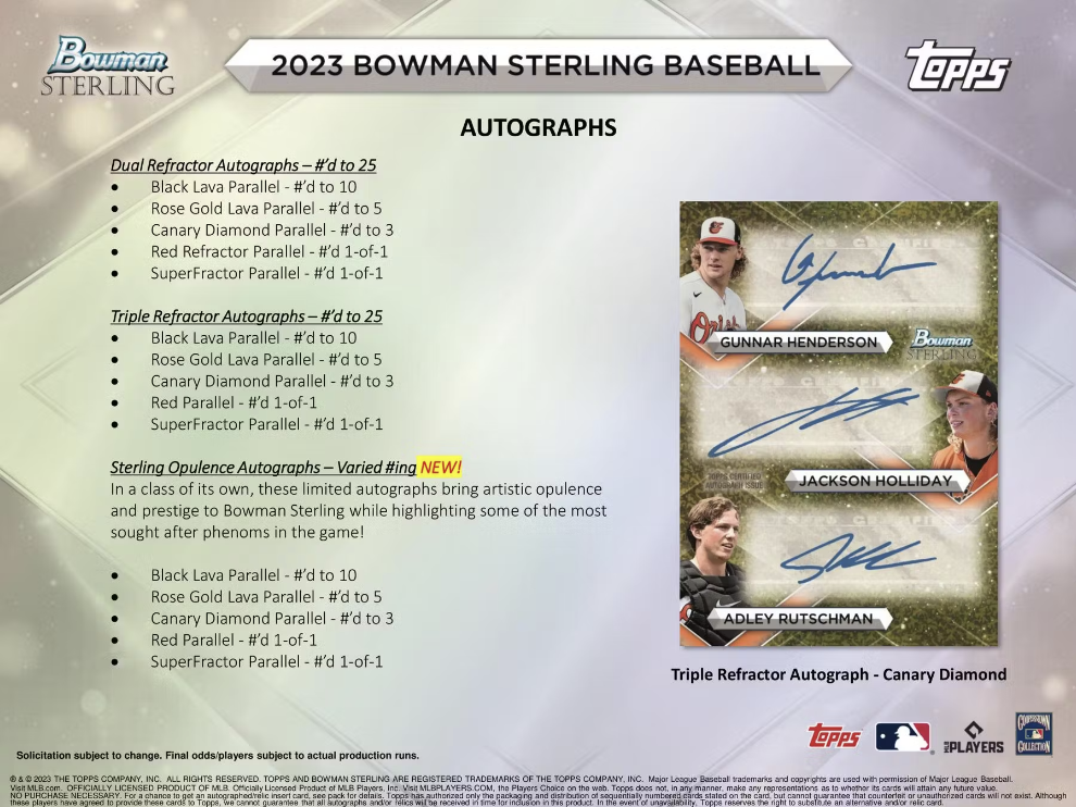 2023 Bowman Sterling Baseball Hobby