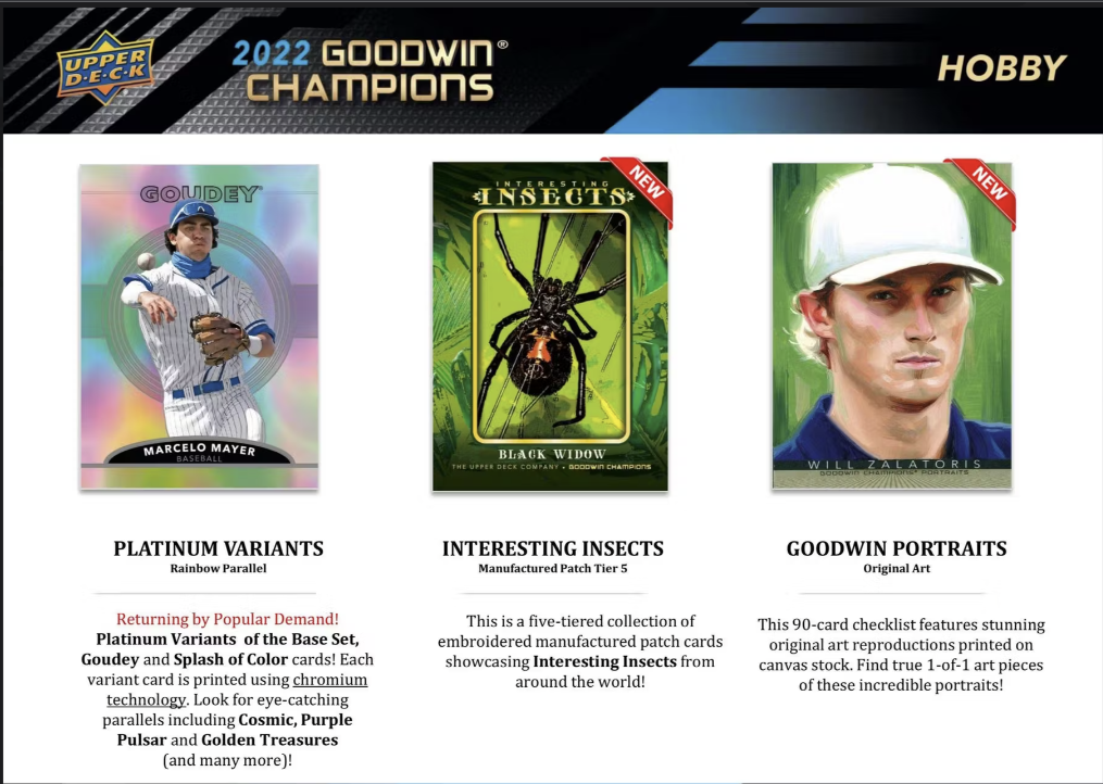 2022 Upper Deck Goodwin Champions Hobby
