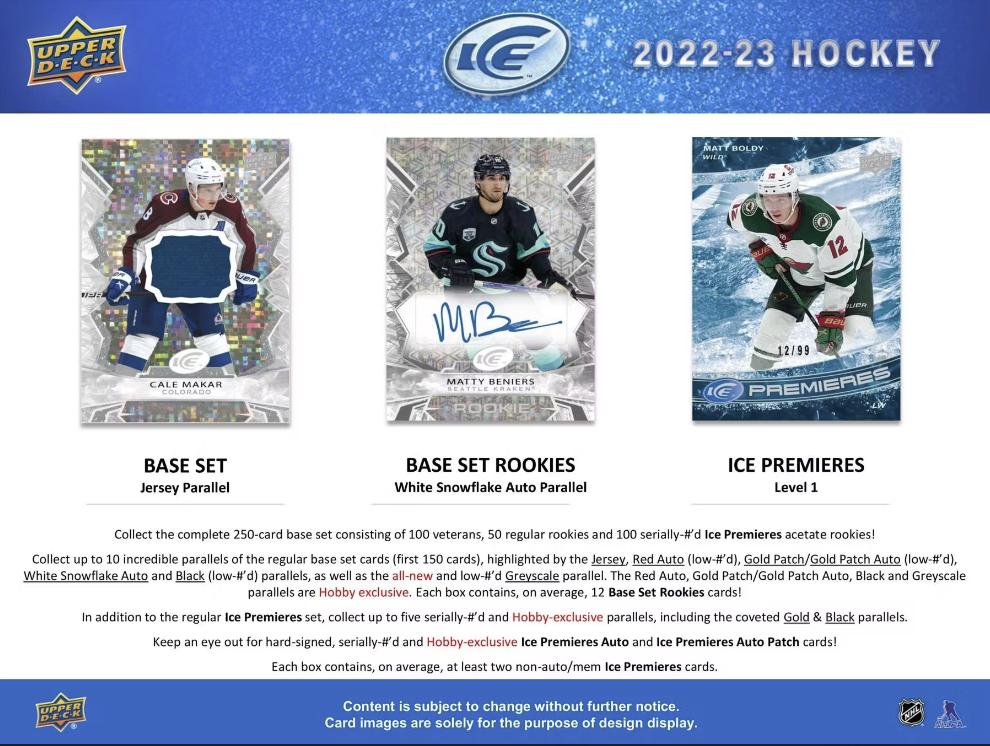 2022-23 Upper Deck Ice Hockey Hobby