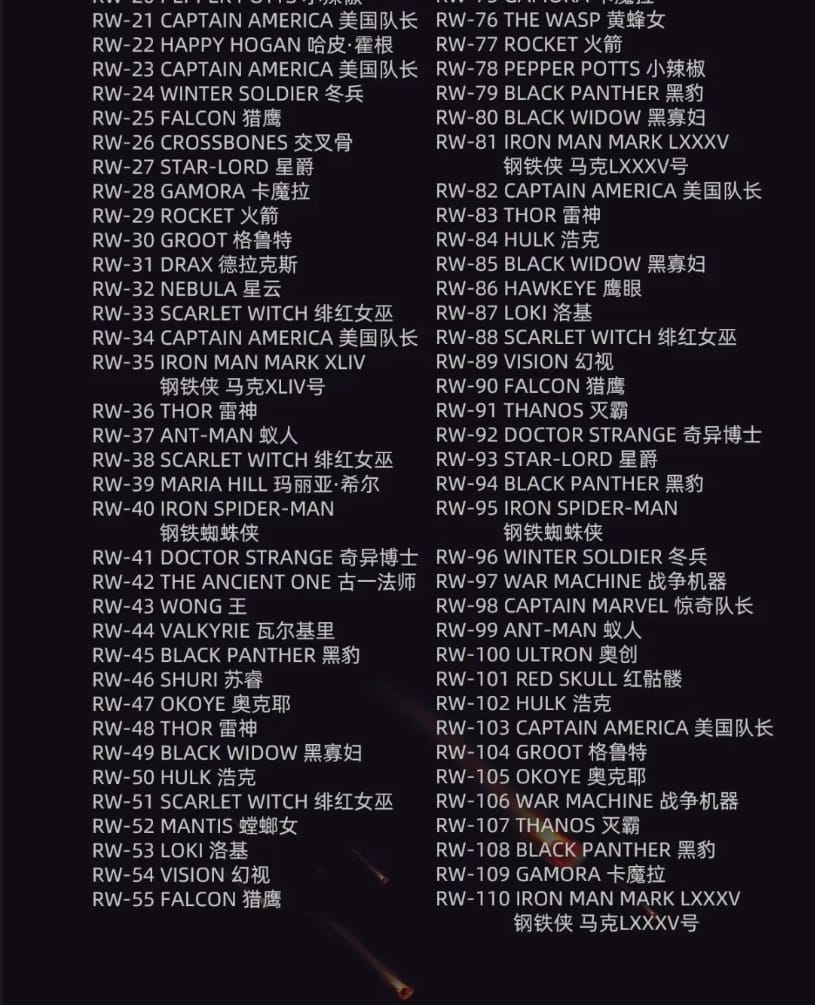 2023 Finding Card Marvlel Infinity Saga Origin Series