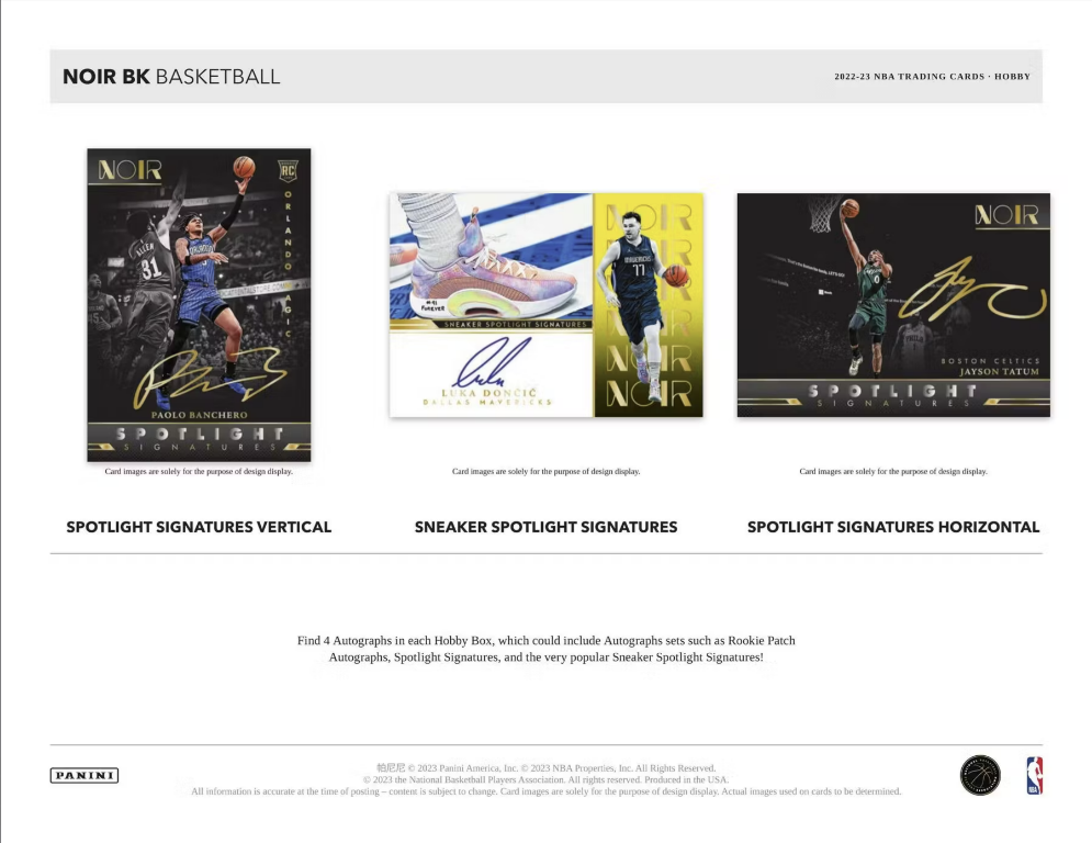 2022-23 Panini Noir Basketball Hobby (4-Box )Case