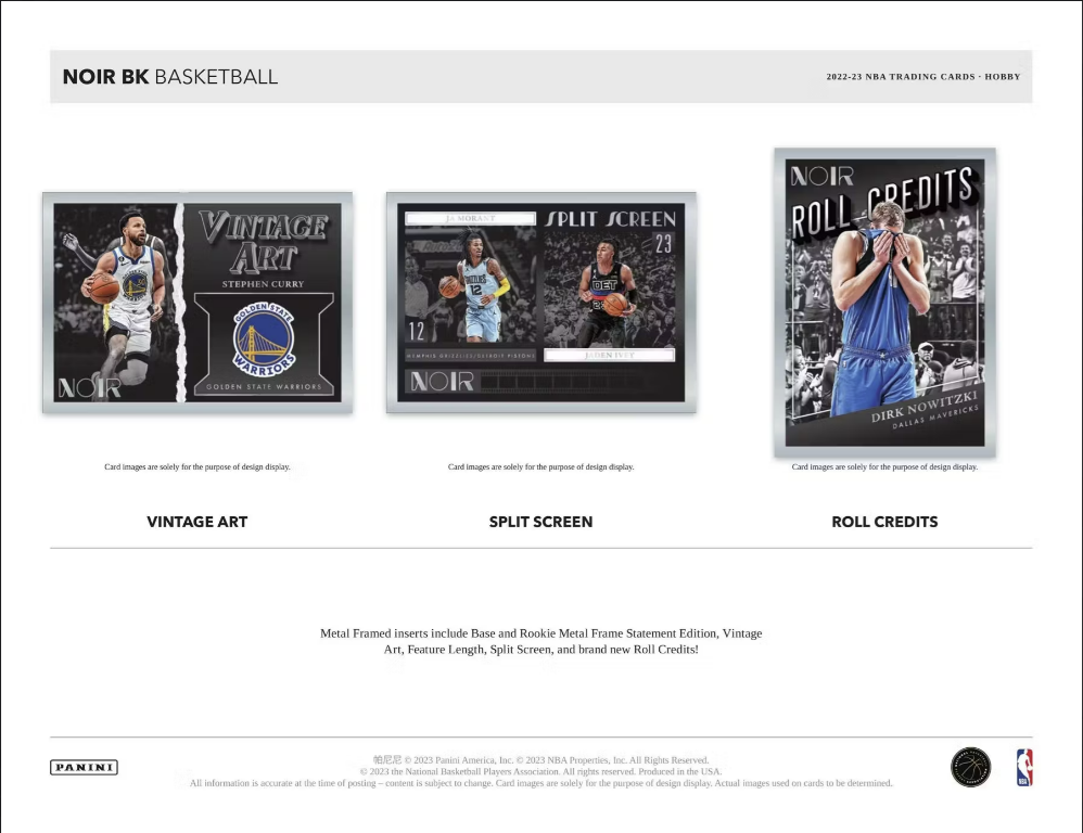 2022-23 Panini Noir Basketball Hobby (4-Box )Case