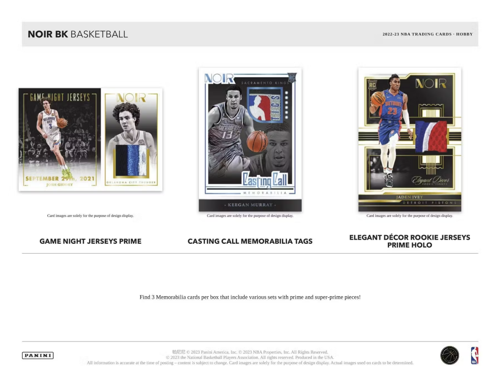 2022-23 Panini Noir Basketball Hobby (4-Box )Case
