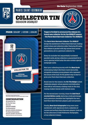 2026-27 Topps PSG Collector Tin