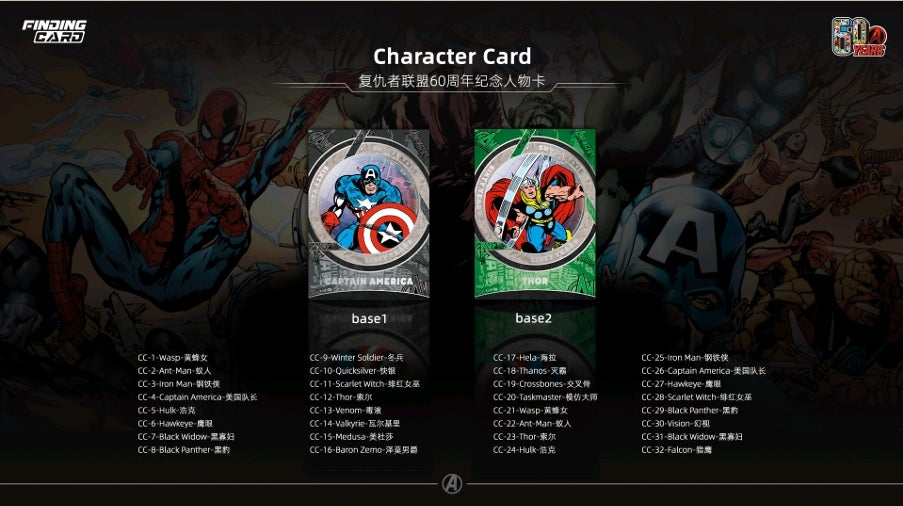 Finding Card Marvel Avengers 60th Anniversary Series