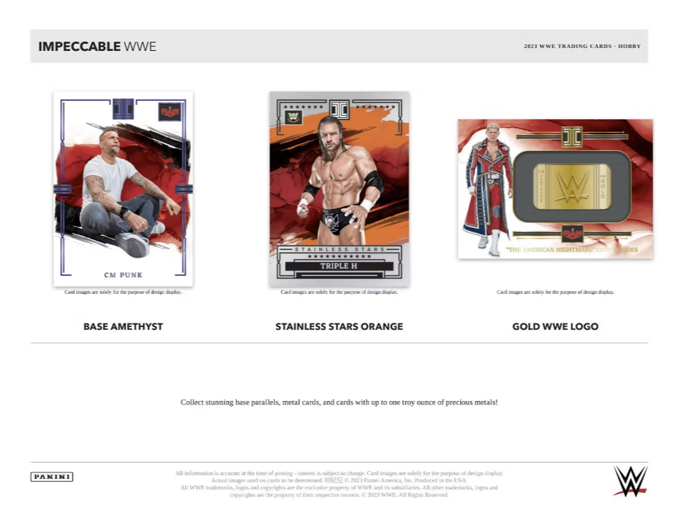 2023 Panini Impeccable WWE Hobby