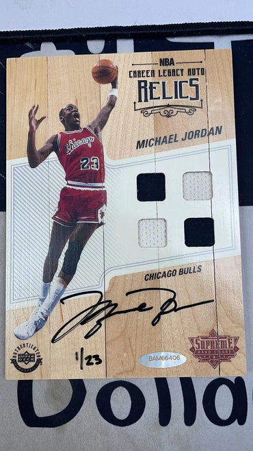 2016-17 UD Supreme Hard Court MICHAEL JORDAN AUTO 1/23 UDA
