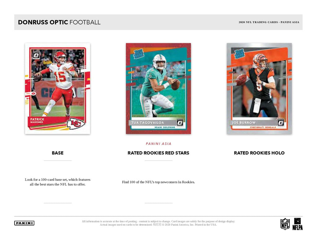2020 Donruss Optic Football Tmall (Asia Exclusive)