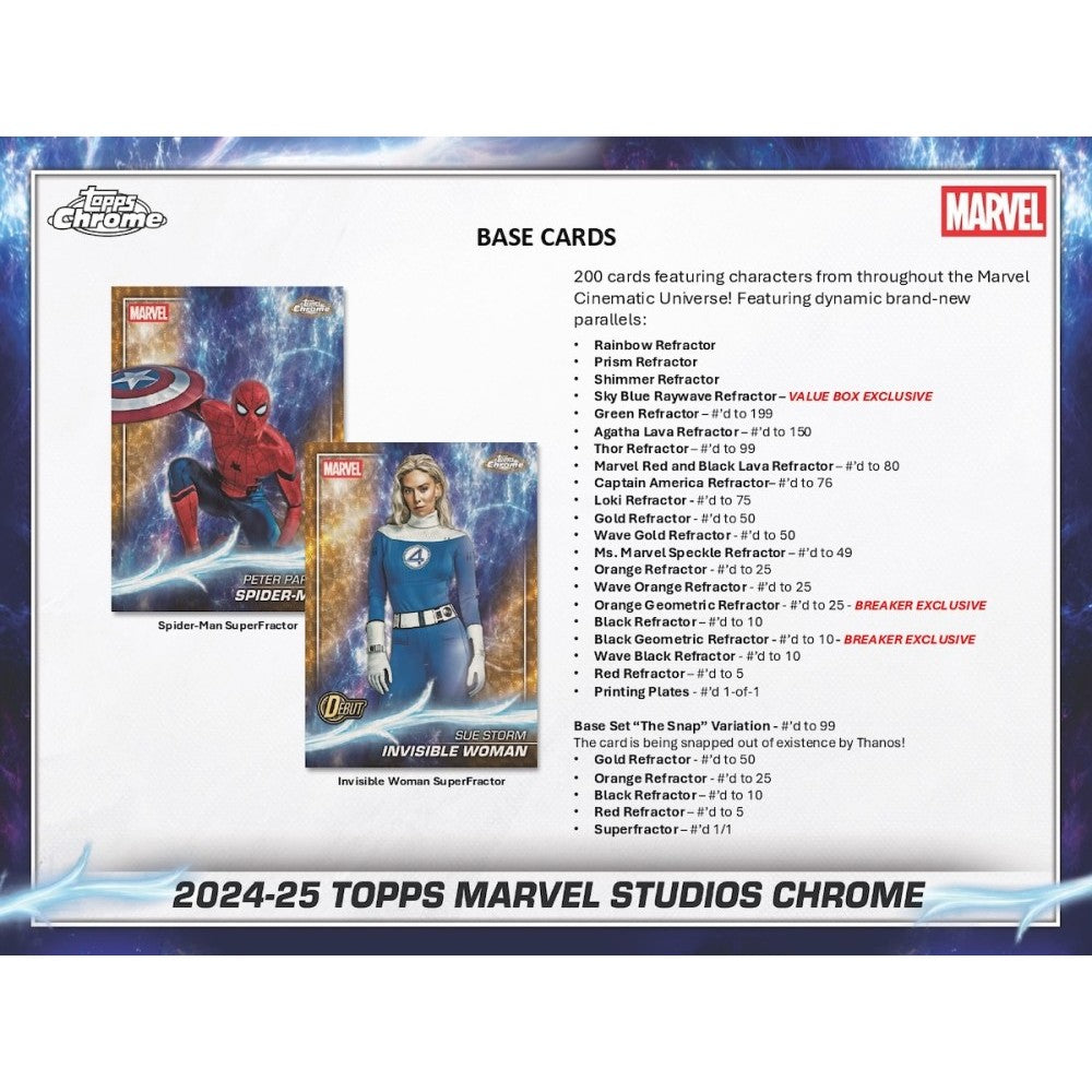 2025 Topps Marvel Studios Chrome Hobby Box