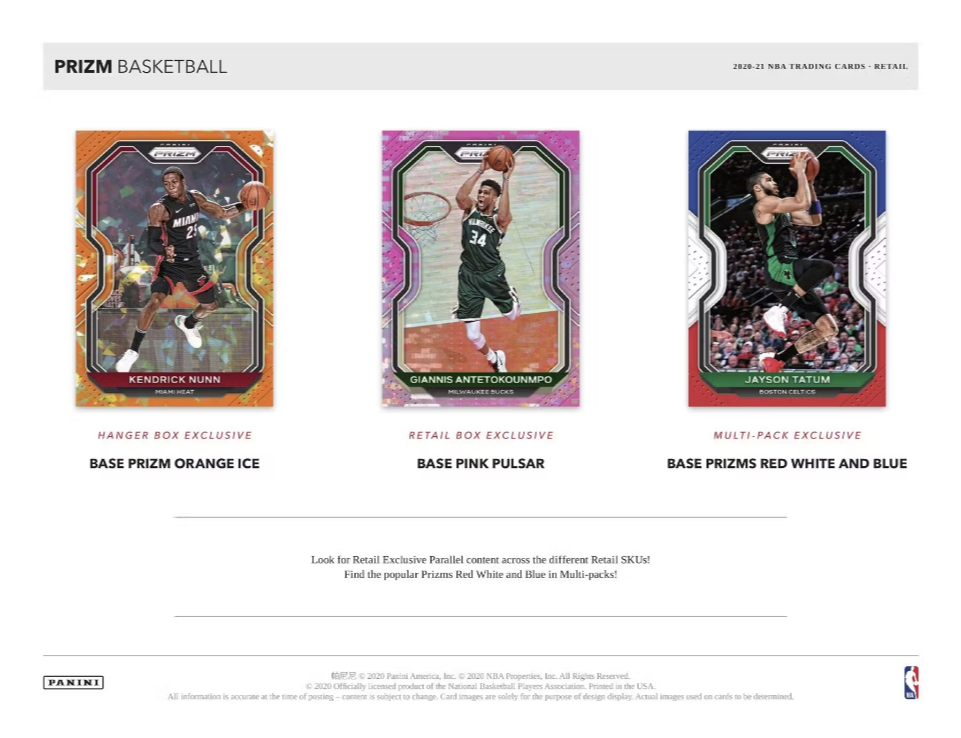 2020-21 Panini Prizm Basketball Cello Multi Box
