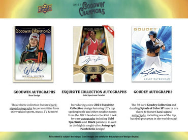 2021 Upper Deck Goodwin Champions Hobby Box