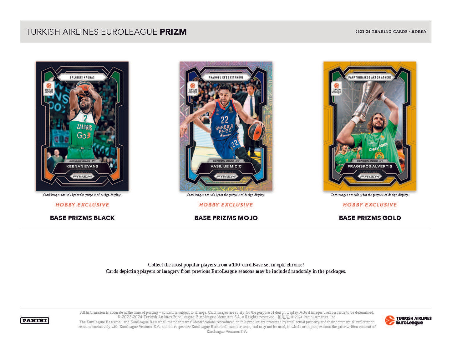 2023-24 Prizm Turkish Airlines EuroLeague Basketball Hobby