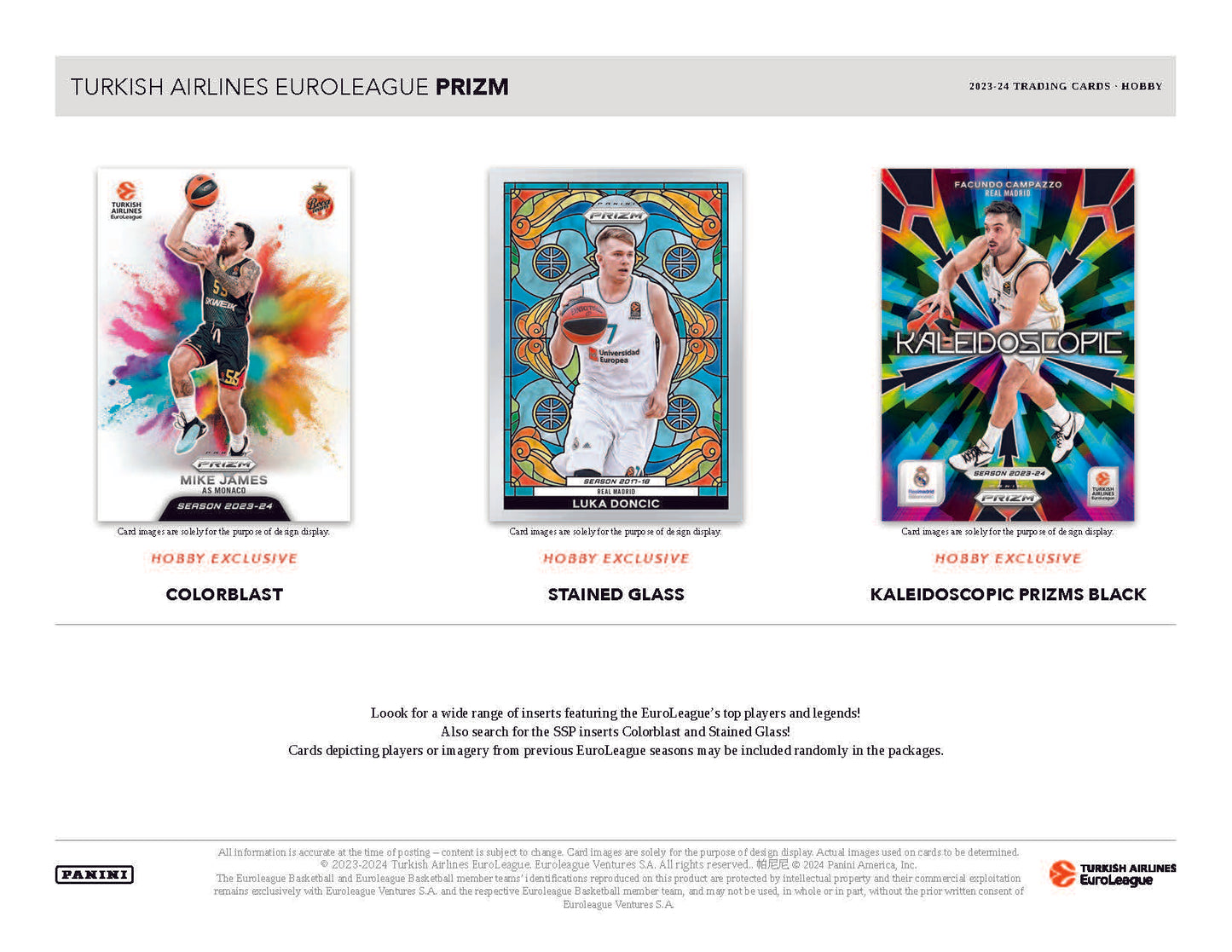 2023-24 Prizm Turkish Airlines EuroLeague Basketball Hobby