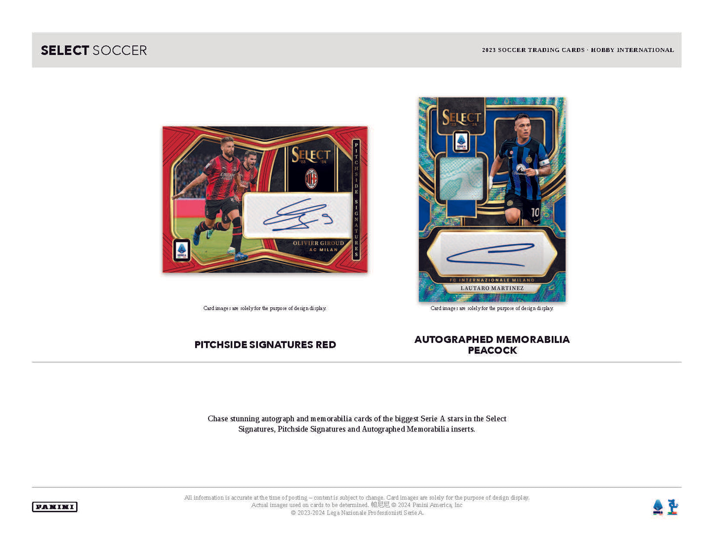 2023-24 Panini Select Serie A Soccer International Hobby