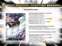 2023 Bowman Inception Baseball Hobby Box