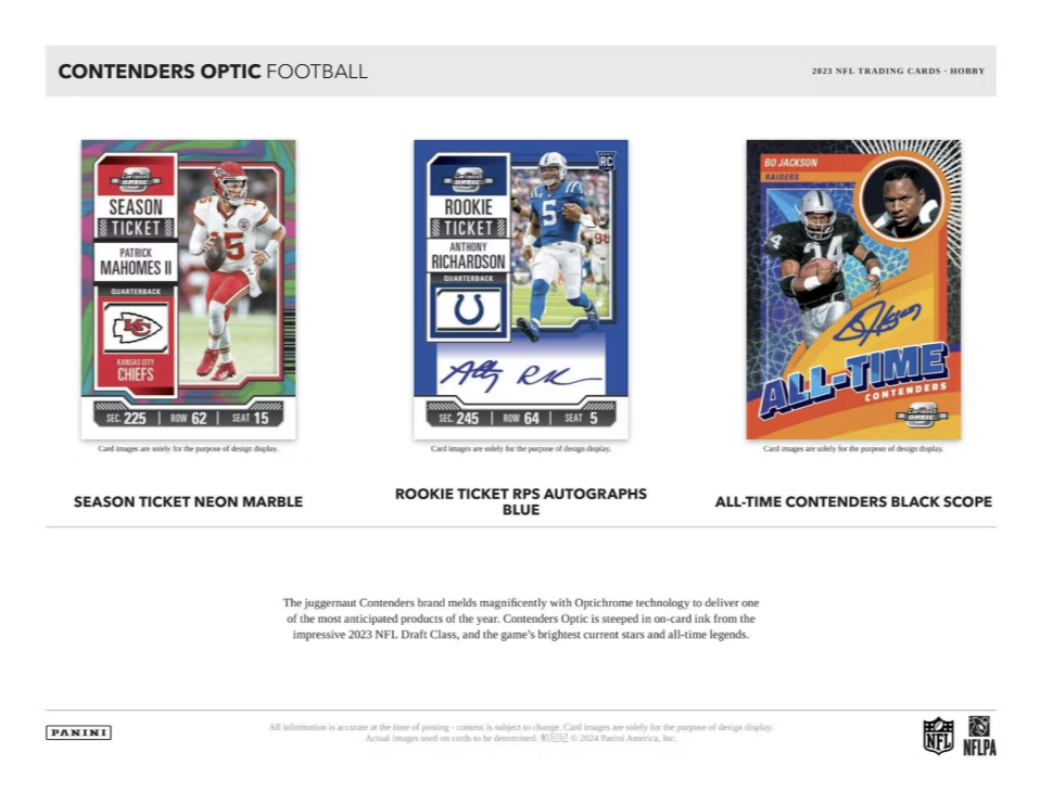 2023 Panini Contenders Optic Football Hobby Box