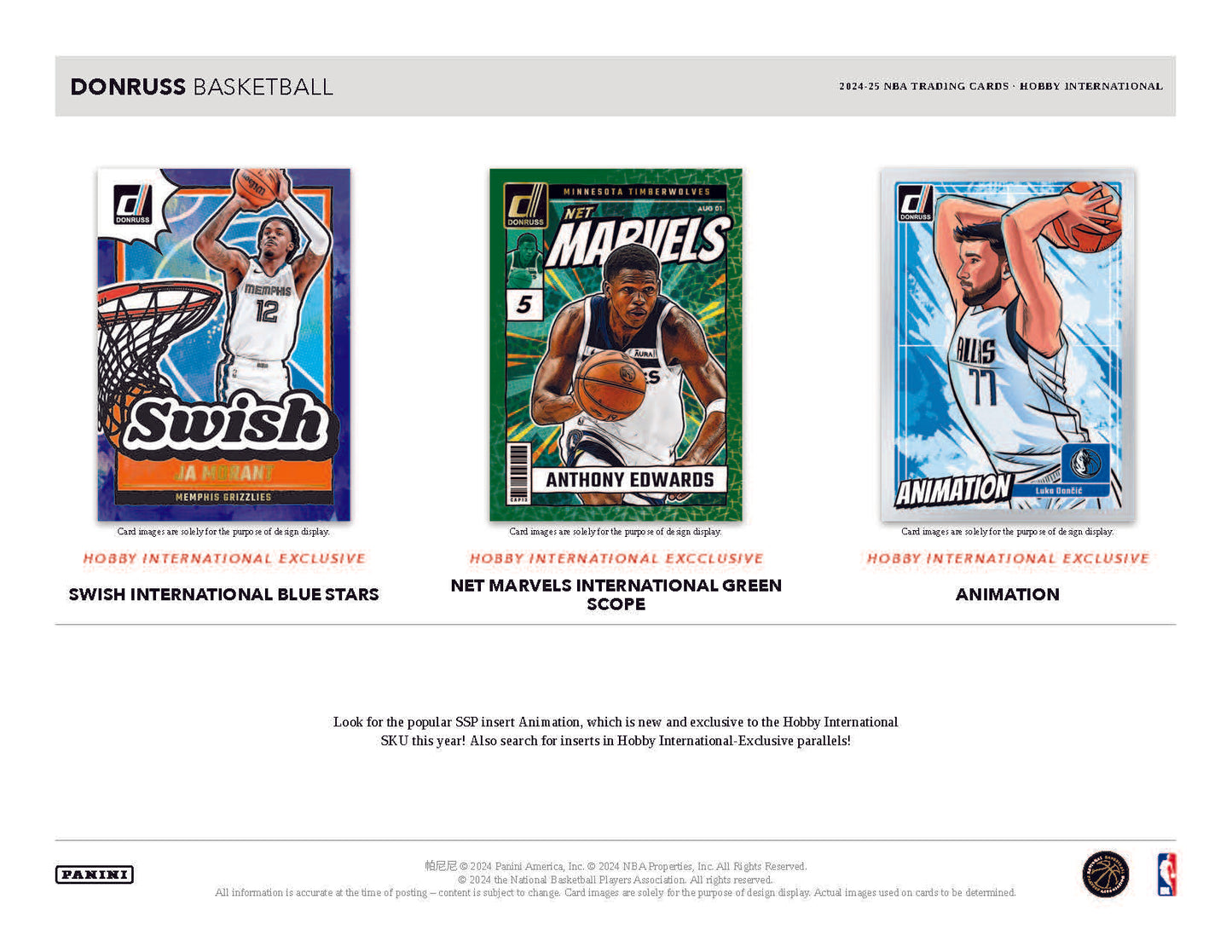 2024-25 Panini Donruss Basketball Hobby International Box