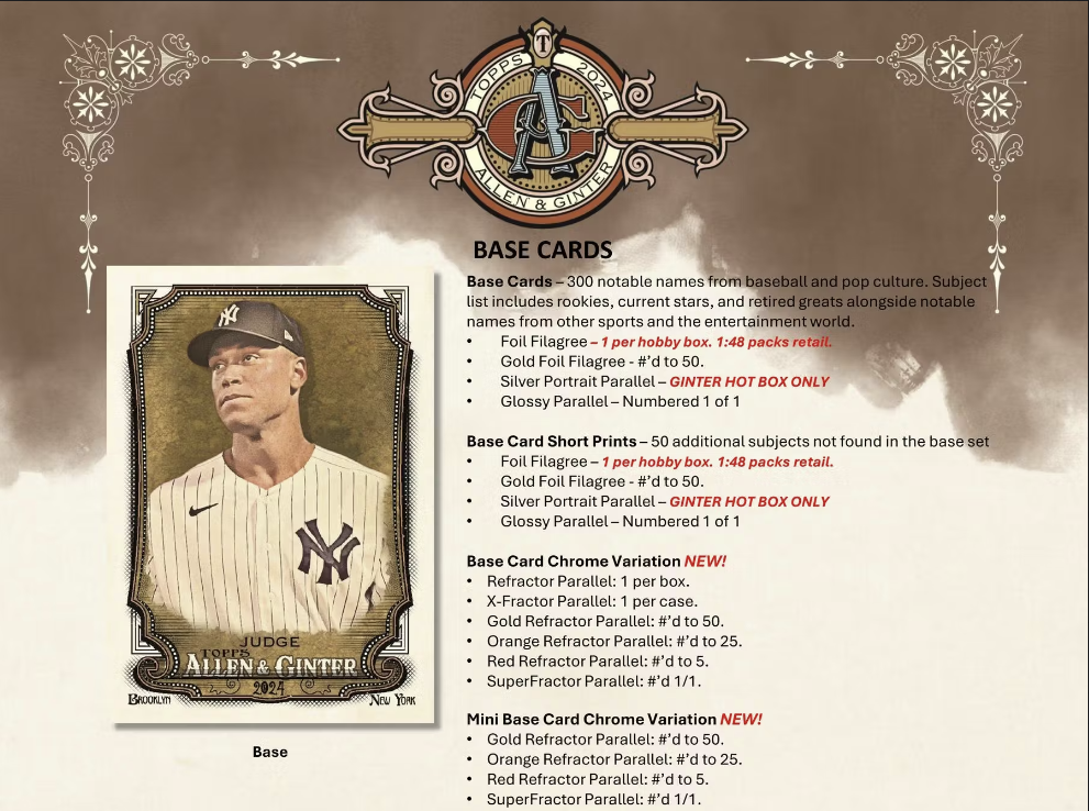 2024 Topps Allen & Ginter Baseball Blaster Box