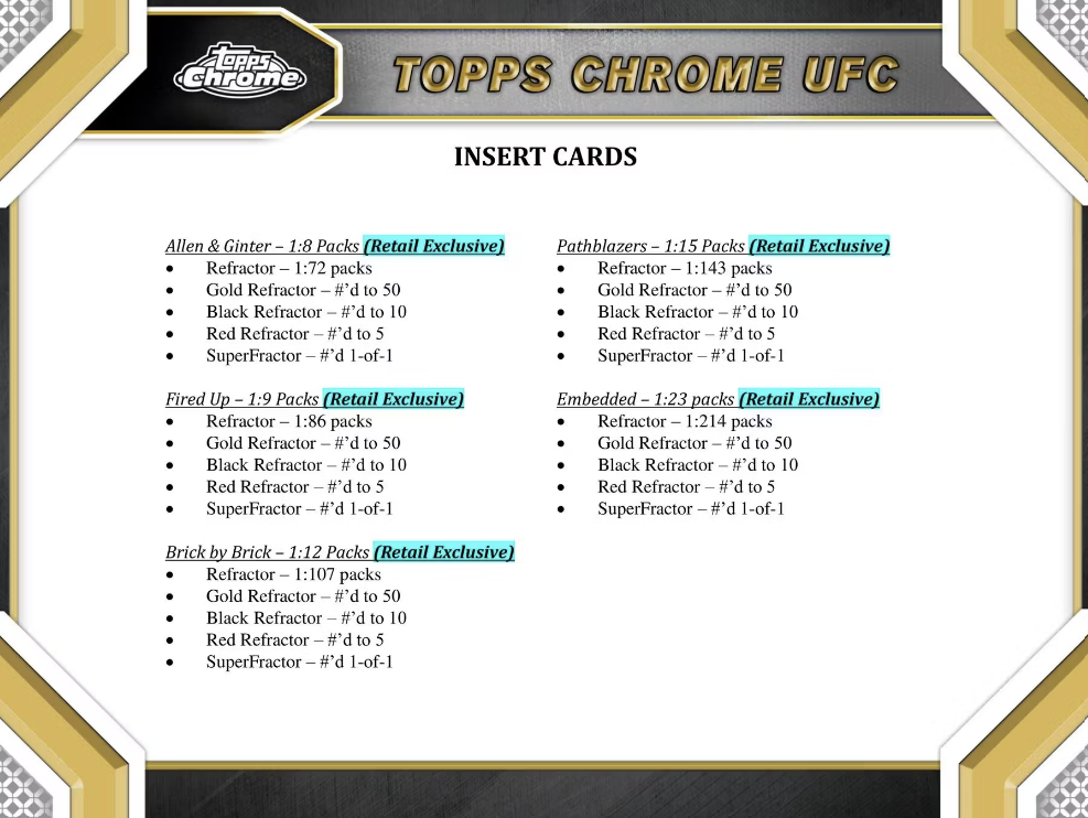 2024 Topps Chrome UFC Value Box