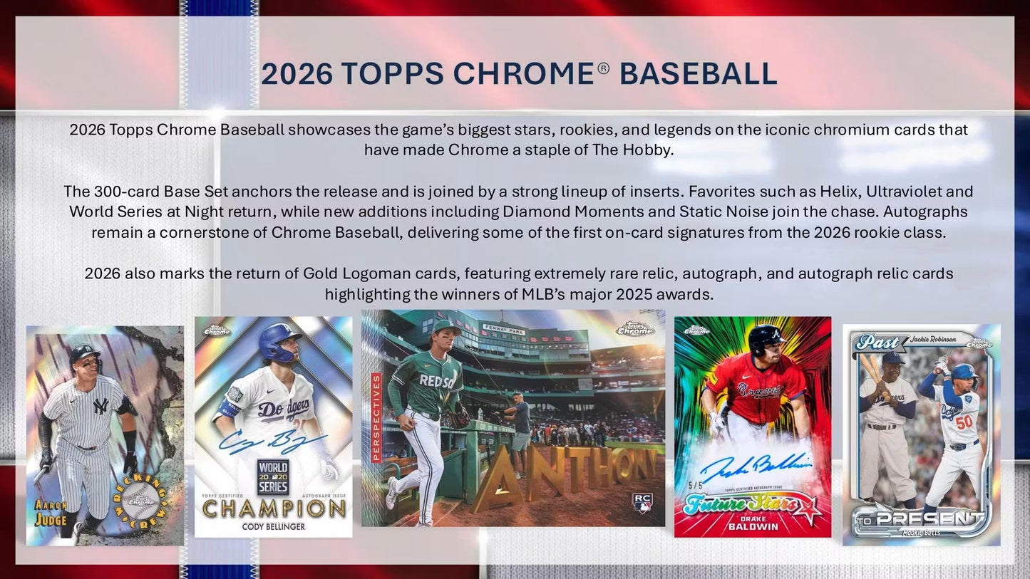 2026 Topps Chrome Baseball Mega Box