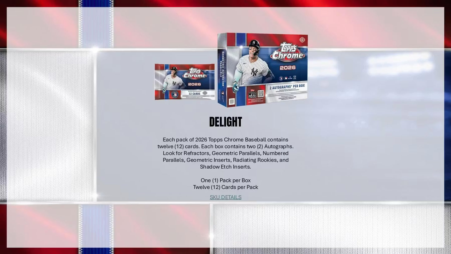 2026 Topps Chrome Baseball Blaster Box