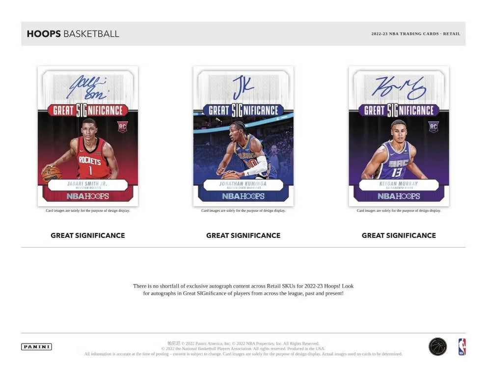 2022-23 Panini Hoops Basketball Retail (24 Packs) Box