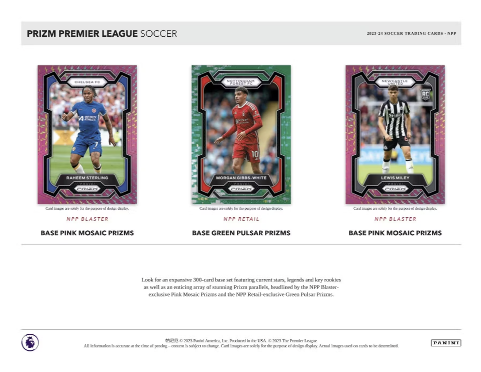 2023-24 Panini Prizm Premier League EPL Soccer 6-Pack Blaster Box (Pink Mosaic Prizms)